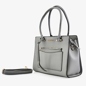 C Klein Fox Leather Shoulder Bag